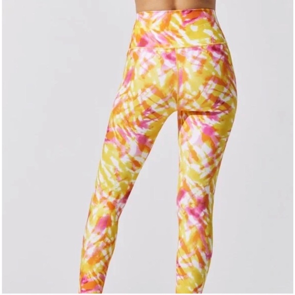 NEW Carbon38 Printed High Rise 7/8 Legging In Multi Tie Dye - Picture 4 of 11